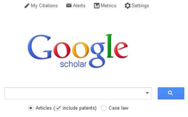 谷歌学术(Google Scholar)首页